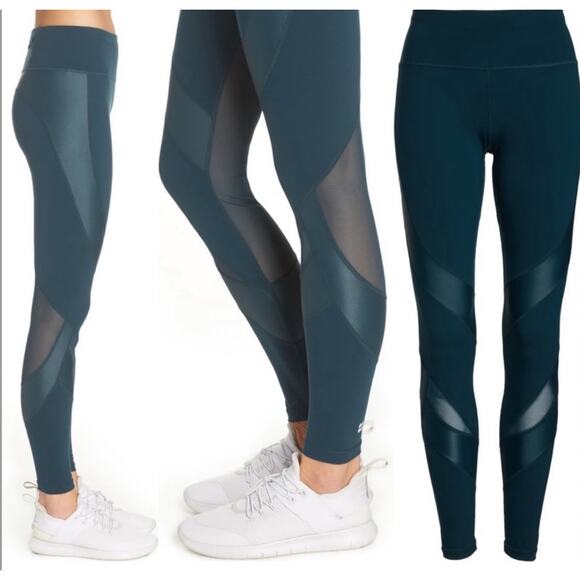 Sweaty Betty Blue Gray The Power Mesh Athletic Leggings Women's XS - Picture 1 of 7